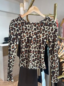 Leopard Print Long Sleeve Top