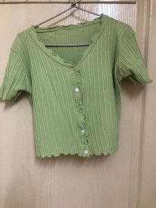 Flourescent Green Crop Top