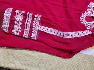 A Beautiful Dark Rani Colour Kurta