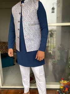 Patterned Nehru Vest