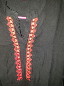 Black High Neck Kurti