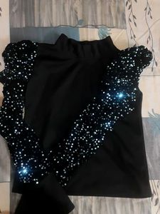 Sequin Sleeve Top