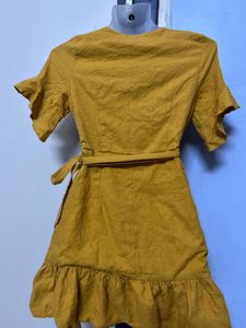 Pintrest Yellow Wrap Dress