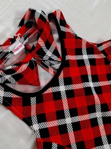 Red Plaid Fit &amp; Flare Dress