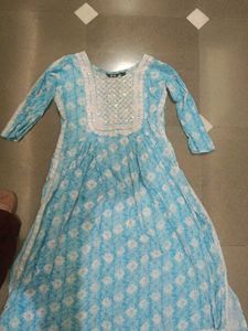 Elegant Blue Printed Kurta