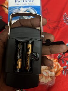 Portable electronic scale with battery