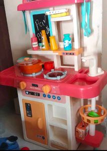 Modern Kitchen Set With Water Steam Light N Sound