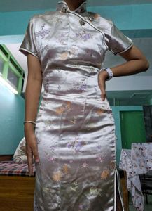Floral Cheongsam Dress
