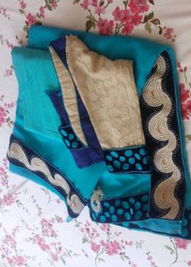 Designer Saree With Stitched Blouse