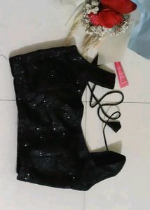 Sequined Black Blouse