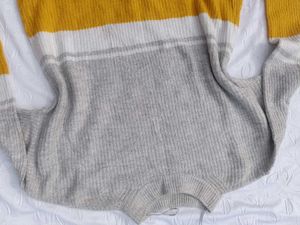 Color Block Knit Pullover Sweater