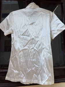 White Collared Button-Up Shirt