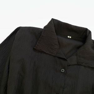 Black Corset Lace Up Y2K Fitted Shirt