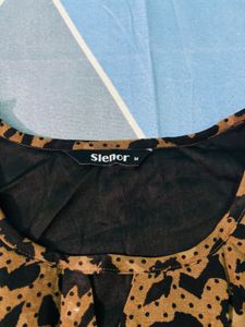 Stylish Animal Print Midi Dress