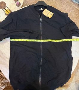 VEIRDO Black Zip-Up Bomber Jacket