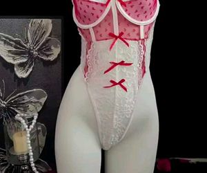 Red &amp; White Teddy Lingerie