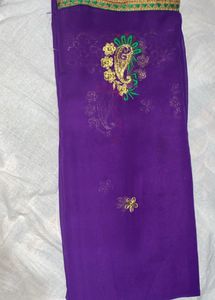 Purple New Saree