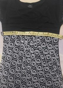 Black &amp; White Print Dress