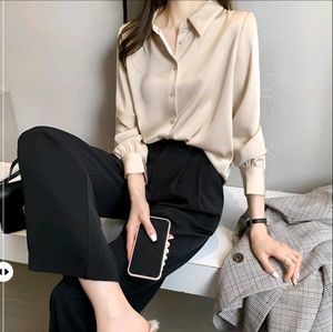 NEW WITH TAG Elegant Cream Long Sleeve Shirt