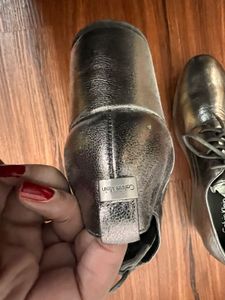Calvin Klein Silver Oxfords