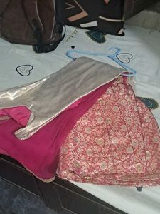 Rose Pink & Gold Lehenga Choli