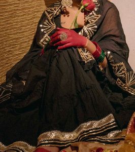 Black Anarkali Pure Cotton