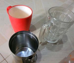 4 Set Bigs Cups 2 &amp; Milk Can &amp; Water Bottle