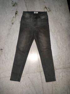 Charcoal Skinny Jeans High Rise