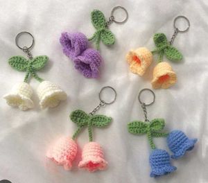 Crochet Lily Of The Valley Flowers Keychain
