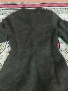 Elegant Gray Wool Blend Coat