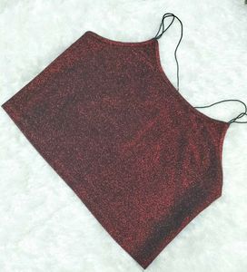 Sparkly Red Cami Crop Top