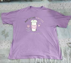 Combo oversized purple t-shirts & Brown polo
