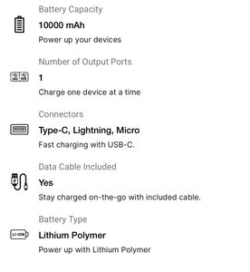 Callmate 10000 mAh 12 W Power Bank