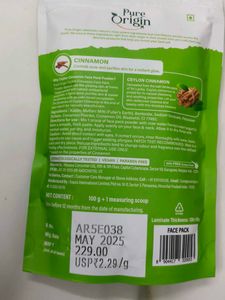 Pure Origin Ceylon Cinnamon Face Pack