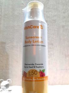 Wishcare sunscreen body lotion spf50pa+++