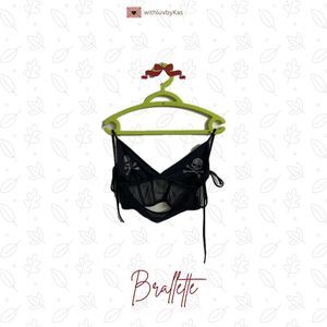 Black Brallette Top with Skulls