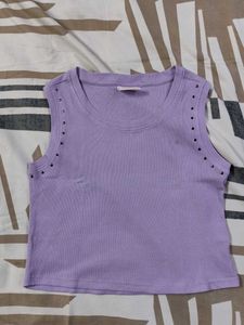 Lavender Sleevless Top