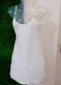 Imported Creamish Slip Mini Dress