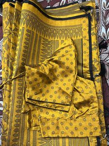 Mustard Saree With Blouse