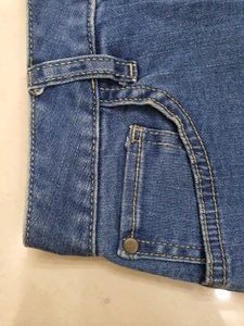 Denim Button-Front Skirt