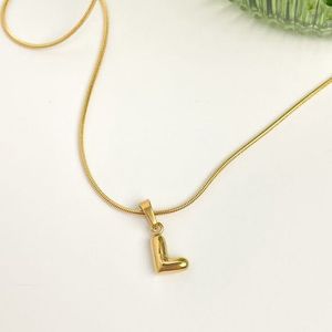 Gold &#39;L&#39; Initial Layered Necklace