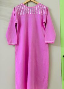 Pink Chikankari Kurta