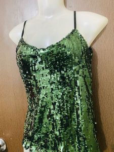 Green Sequin Tank Top