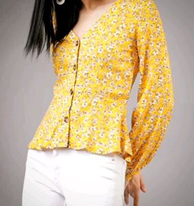 Floral Printed Peplum Top