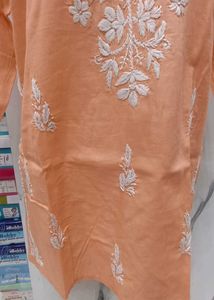 Lakhnavi Hand Embroidery Short Kurti