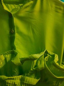 Green Pleated Top