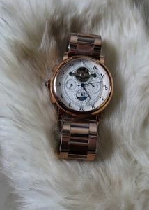 Cartier Rose Gold Arabic Dial Watch