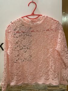 Pink Lace Top