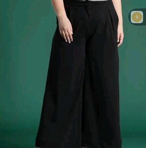 Plus size Black Wide Leg Pants in 42 waist