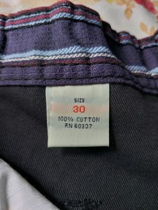 Jorts In Black cargo Check Pattern